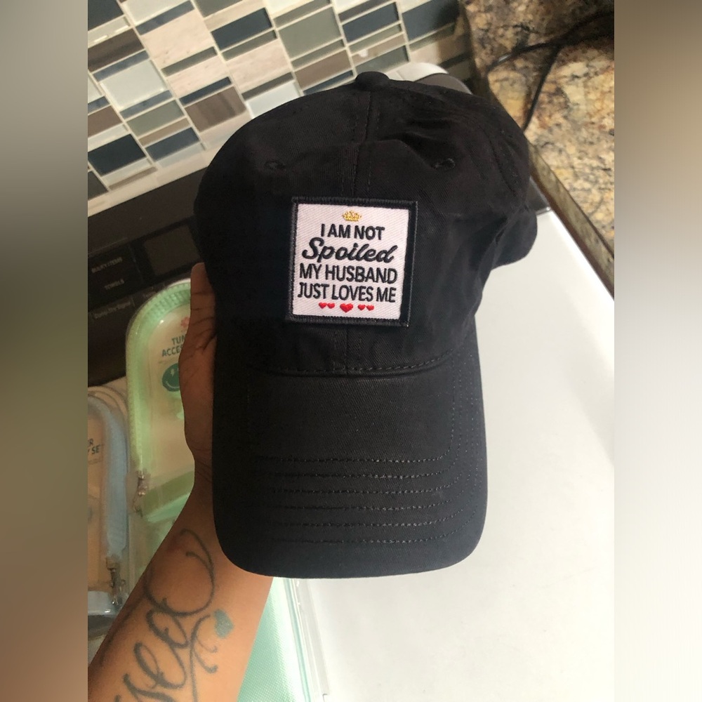 Black Cap with Humorous Patch